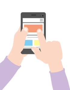 Hand holding a smartphone while comparing car-rental and car-sharing apps for an upcoming trip.